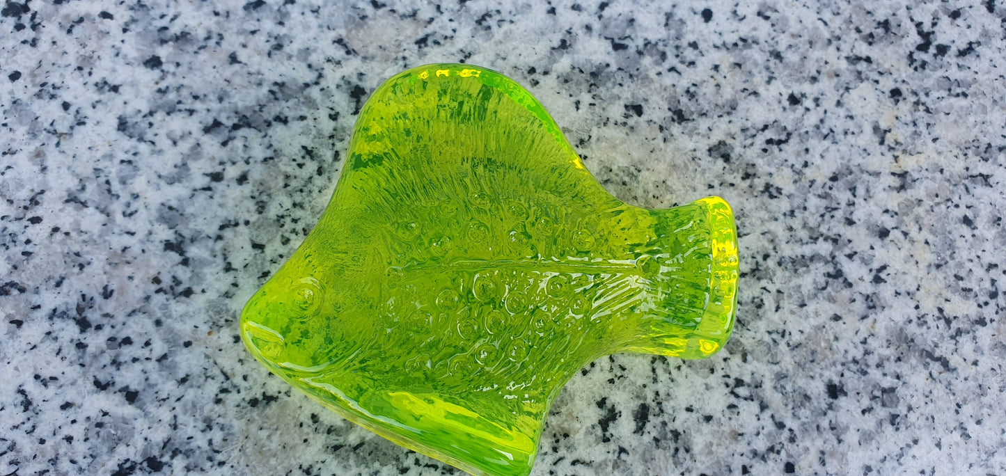 Glowing Uranium glass Fish figure collectible item