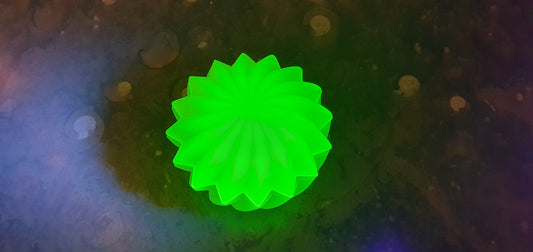 Czech yellow Uranium glass bonbonier matt collectible item