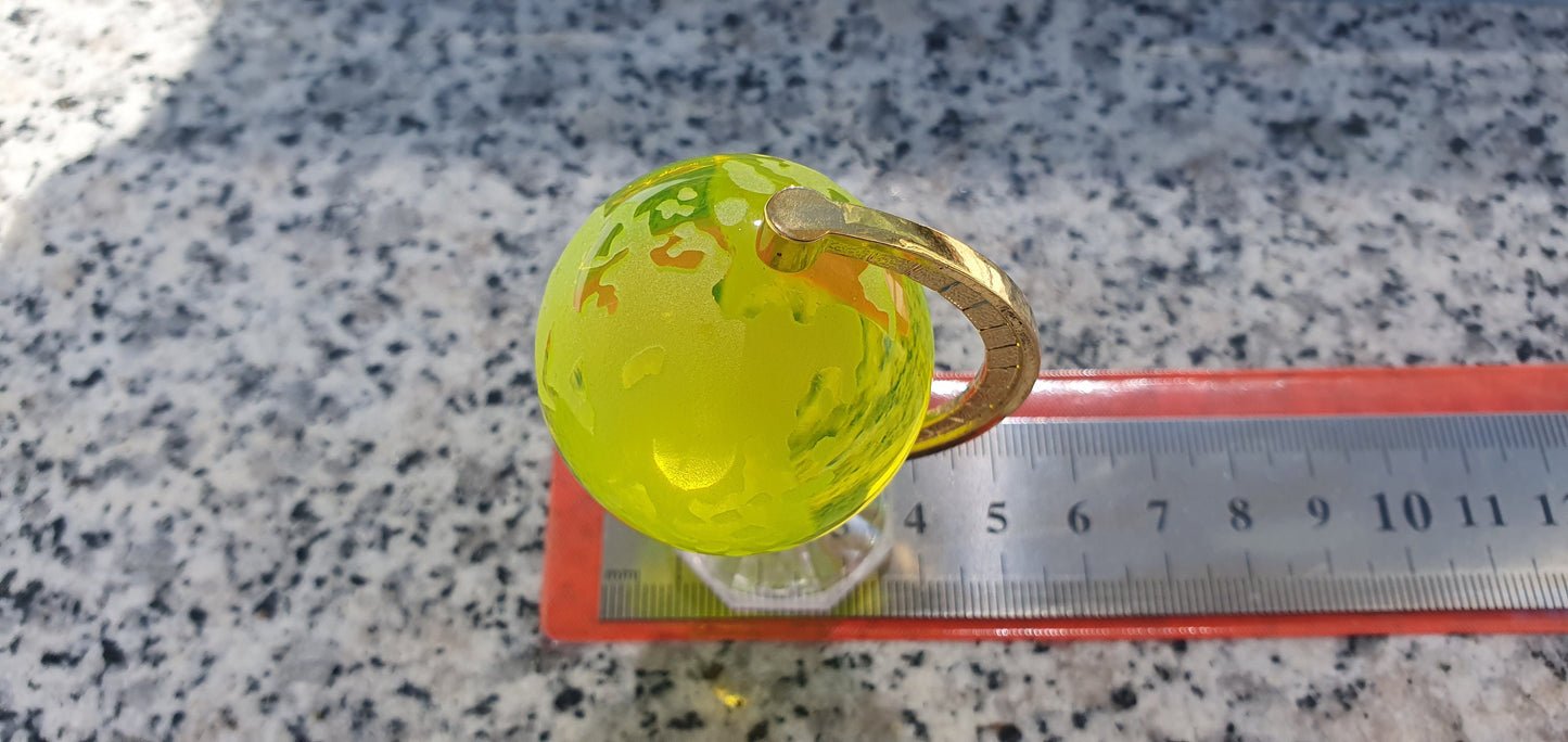 Rabbit Czech Uranium glass vaseline collectible item