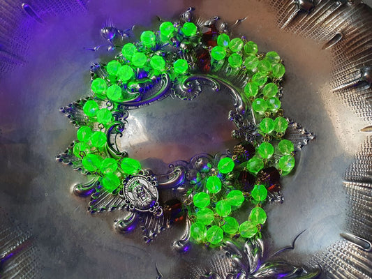 Glowing Uranium glass rosary UR-RO001